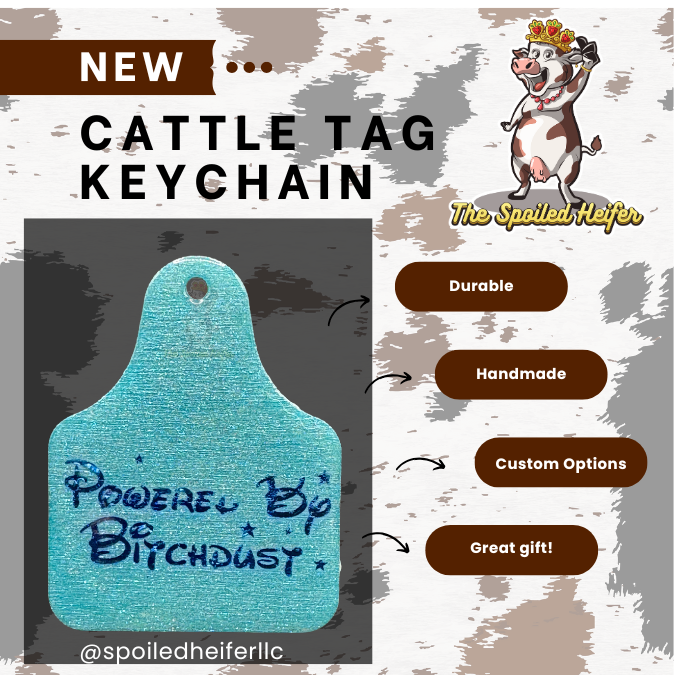 Blue with Glaze Powered by Bi*chDust Keychain *small errors*