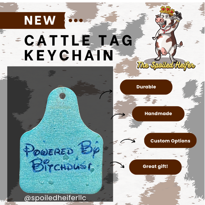 Blue with Glaze Powered by Bi*chDust Keychain *small errors*