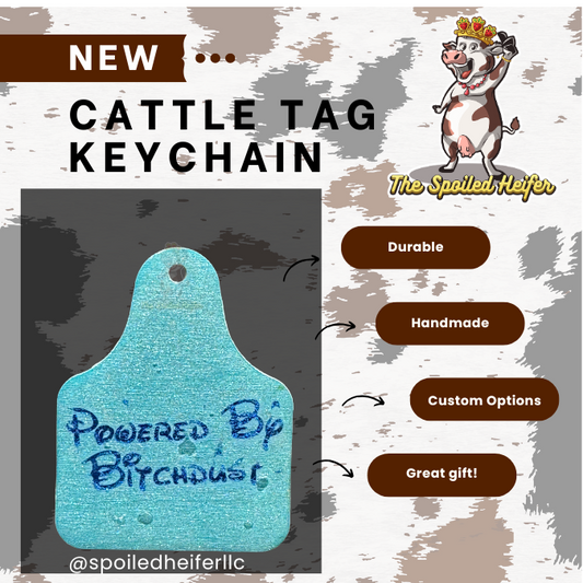 Blue with Glaze Powered by Bi*chDust Keychain *small errors*