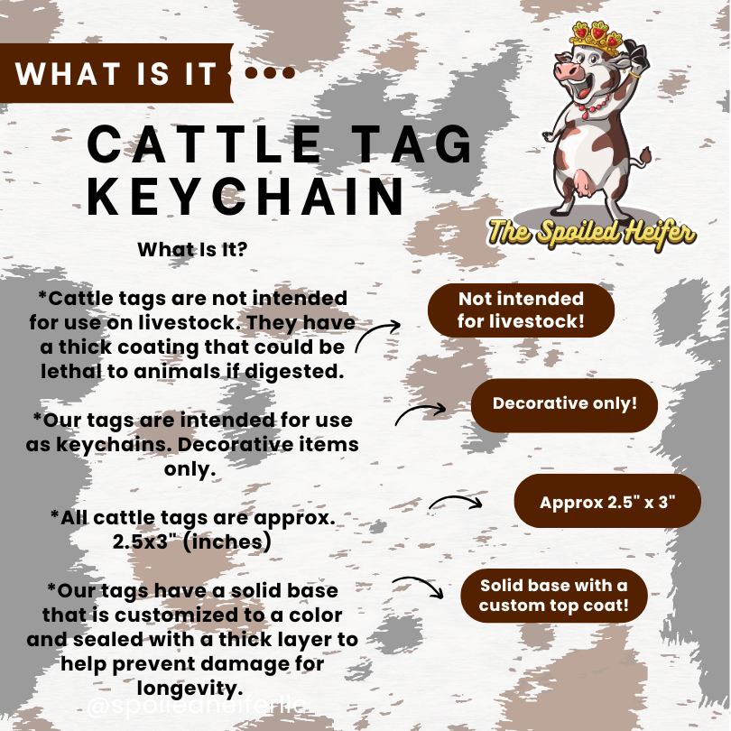 Bling Y Cattle Tag Keychain